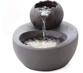 Bebedero para gatos, silencioso dispensador de agua para gatos silencioso de cerámica, negro