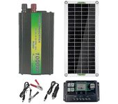 Panel solar 1000w220v Inversor Set Doméstico Eléctrico 12v A 220v Barbacoa al aire libre Fuente de alimentación Conjunto de carga (un solo inversor...