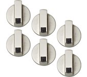 Yuzee 6 piezas 6 mm cocina Cocina Perillas Cocina Gas Estufa Perillas Cocina universal Horno Vitrocerámica Interruptor Control Perillas Interruptor...