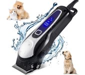 cortadora de perros profesional, kit de cortadora de perros de pelo largo eléctrica inalámbrica, cortadora de mascotas profesional para perros y ga...