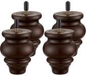 Patas de sofá-patas de muebles de 3,5 pulgadas, patas redondas del sofá- pies de muebles de madera, piezas de repuesto del sofá, patas de silla de ...