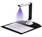 Cámara de documentos para maestros, escáner portátil de cámara de documentos USB con soporte Escáner de fotos de cámara de formato HD A4 de 8MP Com...