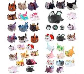 Meemeows Comida Aphmau Gato Peluche Juguetes Peluche Muñecos de peluche Niños Regalo de cumpleaños de Navidad 25cm Boris Hamburguesa