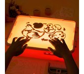 Mesa de luz para niños-Pintura de arena Caja de luz Arte de arena Mesa de luz Juguetes para niños y niñas Pk