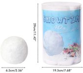 Paquete de 40 bolas de nieve falsas para el juego de lucha de bolas de nieve: juguete de nieve interior y exterior para niños