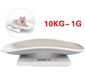 Báscula para mascotas, báscula multifunción, báscula para bebés peso digital con bandeja de altura (máx.: 29.5cm / 11.6in), mida el peso con precis...