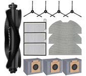 Para el robot aspirador X8 Pro, accesorios X8 Pro, cepillo lateral principal, filtro Hepa, trapeador, paño, bolsas para el polvo Como se muestra