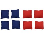 Juego de 8 bolsas de frijoles de cornhole resistentes a la intemperie Azul rojo