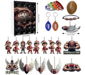 24 piezas de fútbol americano calendario de adviento rugby traje de navidad caja ciega juego de juguetes de regalo para amantes del rugby 1