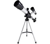 Telescopios para Niños, Adultos, Principiantes, Telescopio refractor astronómico de 50 mm de apertura de aleación, Lente de objetivo de 100 mm, Aum...