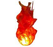 Lámpara de llama flotante de bola de fuego flotante de Halloween Prop Accesorios flotantes de fuego falso artificial sin llama para la decoración d...