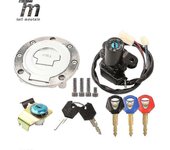Para Yamaha Yzf R1 2002-2003 2007-2010 R6 2004 2006-2013 Fjr1300 2001-2010 Interruptor de encendido Tapa de gas combustible Asiento Bloqueo de asie...