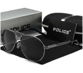 Nuevas gafas de sol polarizadas Uv400 para hombres de policía 2023 gafas de aviador Gris