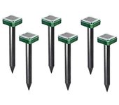 6 piezas de repelente de vibración ultrasónica solar al aire libre repelente de serpientes topo repelente electrónico de serpientes para jardín, ja...
