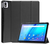 Funda de cuero para tableta para TCL Tab 10s Negro