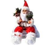 Heyone Adorno de Navidad de Papá Noel sentado - 57cm - Uso interior y exterior - Rojo