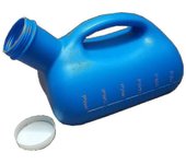 2000ml Gran Urinario masculino portátil para hombres orinal orinal colector de botellas de viaje inodoro (azul)
