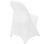 Vevor Fundas para sillas de spandex elástico blanco - 12 piezas, cubiertas plegables para sillas de cocina Fiesta de bodas Comedor Banquete Evento