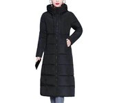 Chaqueta de invierno para mujeres chaqueta casual larga con cremallera exterior chaqueta de globo adecuada para el desgaste de reunión de amigos Ne...