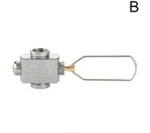 Válvulas adaptadoras de recarga de gas para camping al aire libre Recipiente conector de estufa de gas PLATA