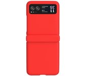 Para la funda Motorola Razr 40 5G Cubierta de teléfono con protección de bisagra al tacto de la piel Rojo