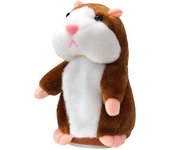 Juguete de peluche de hámster parlante repite lo que dices Juguete interactivo de peluche para niños divertidos Marrón