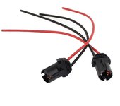 2 piezas T10 W5w 168 194 Lámpara de coche Bombilla Socket Socket para Glass Socket Parking Light Socket Connecto Negro