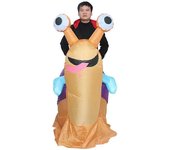 Simbok Halloween Disfraz inflable Ciclismo Caracol Divertido Traje Inflable Ropa Disfraz para Adulto Gris
