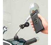Soporte de espejo Pro para Vespa Piaggio Django Yamaha 125 para teléfono inteligente móvil Mirror Phone Holder Scooter de motocicleta Negro