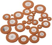 25 piezas de cuero profesional almohadillas de saxofón tenor naranja almohadillas de saxo de reemplazo viento madera musical instr marrón