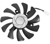 HA8010H12F-Z 75MM 2Pin GTX1050Ti GPU Cooler DUAL Fan para Geforce GTX 1050Ti GTX-1050-Ti-4GT-OC (1 pieza) Negro blanco