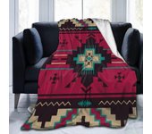 Manta nativa del sudoeste americano azteca navajo manta cálida de vellón de franela suave para sofá, cama, sofá, silla, oficina, SYS23568 150x200cm...