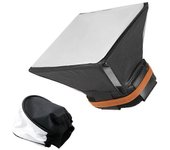 Flash de fotografía portátil Mini Softbox + Difusor de rebote de flash suave de tela universal de repuesto para Canon Nikon Olympus Pentax Sony DSL...