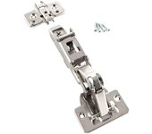 Blum 71T6550 Bisagra de superposición de resorte gran angular de 170° y placa de montaje 173h7100 (paquete de 2)