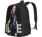 Billie Eilish Mochila Gran Capacidad Bolsa para Portátil Correas Ajustables Ligeras Casual Gran Capacidad 16.1 X 11.8 X 4.5inches