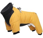 Ropa de perro de Mascota de invierno abrigo de perro impermeable con anillo D ropa de mascota caliente para perros medianos cachorro chaqueta perro abrigo cuatro pierna mono