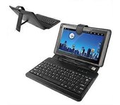 Estuche de PU con teclado Bluetooth para tableta de 8.0 pulgadas Negro