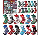 Calendario de Adviento 2024 Calcetines Calendario de Adviento para Mujer 24 Pares Regalos para Calendario de Adviento Calendario de Navidad para Mu...