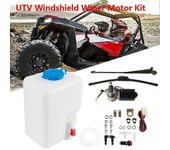 Conjunto de kit de motor de limpiaparabrisas eléctrico UTV universal con botella rociadora para RZR 900 Como se muestra