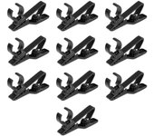 Lavalier Microphone Clip Micrófono Tie Clip Clips para micrófono de solapa Negro 2.5X3.5CM