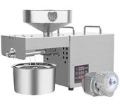 HCSC Automático- Control de temperatura de la prensa de aceite, acero inoxidable, máquina de oliva de maní