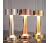 Vintage Bar Lámpara de mesa Batería portátil Led Luces cálidas nocturnas Lámpara recargable Golod