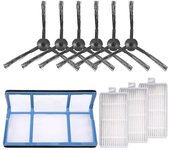 Reemplazo para Ilife V3 V3s V5 V5s V5s Pro Robot Aspirador, 1x Filtro primario + 3x Filtros + 6x Si Azulnegroblanco