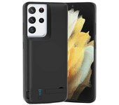 E87 para Samsung Galaxy S21 Ultra 5G 5000mAh Batería extendida recargable Soporte de borde de TPU suave