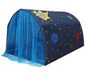 Niños Cama Tienda de campaña Casa de juegos Plegable Kid Dream Toldos Mosquitera Interior Azul