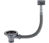 Desagüe de fregadero de cocina de acero inoxidable con desbordamiento cuadrado 114 mm