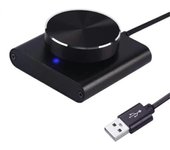 Control de volumen USB Altavoz de computadora de PC sin pérdidas Controlador de volumen Regulador de perilla Control digital con silenciador de una...
