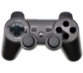 Mando inalámbrico PS3, Gamepad profesional PS3, Joypad táctil con vibración dual, Mandos de juego Bluetooth negro