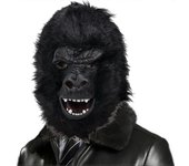 Máscara de gorila negro Chimpancé Animal salvaje Látex Cabeza completa Máscaras realistas Disfraz de disfraces para el desfile de carnaval de la fi...