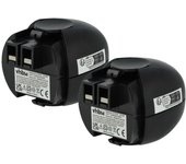 vhbw 2x batería compatible con Metabo Powermaxx, Powergripp Flashlight, 600059510, Powergrip 2, Powermaxx 4.8 tool (2100 mAh, NiMH, 4.8 V) Negro
